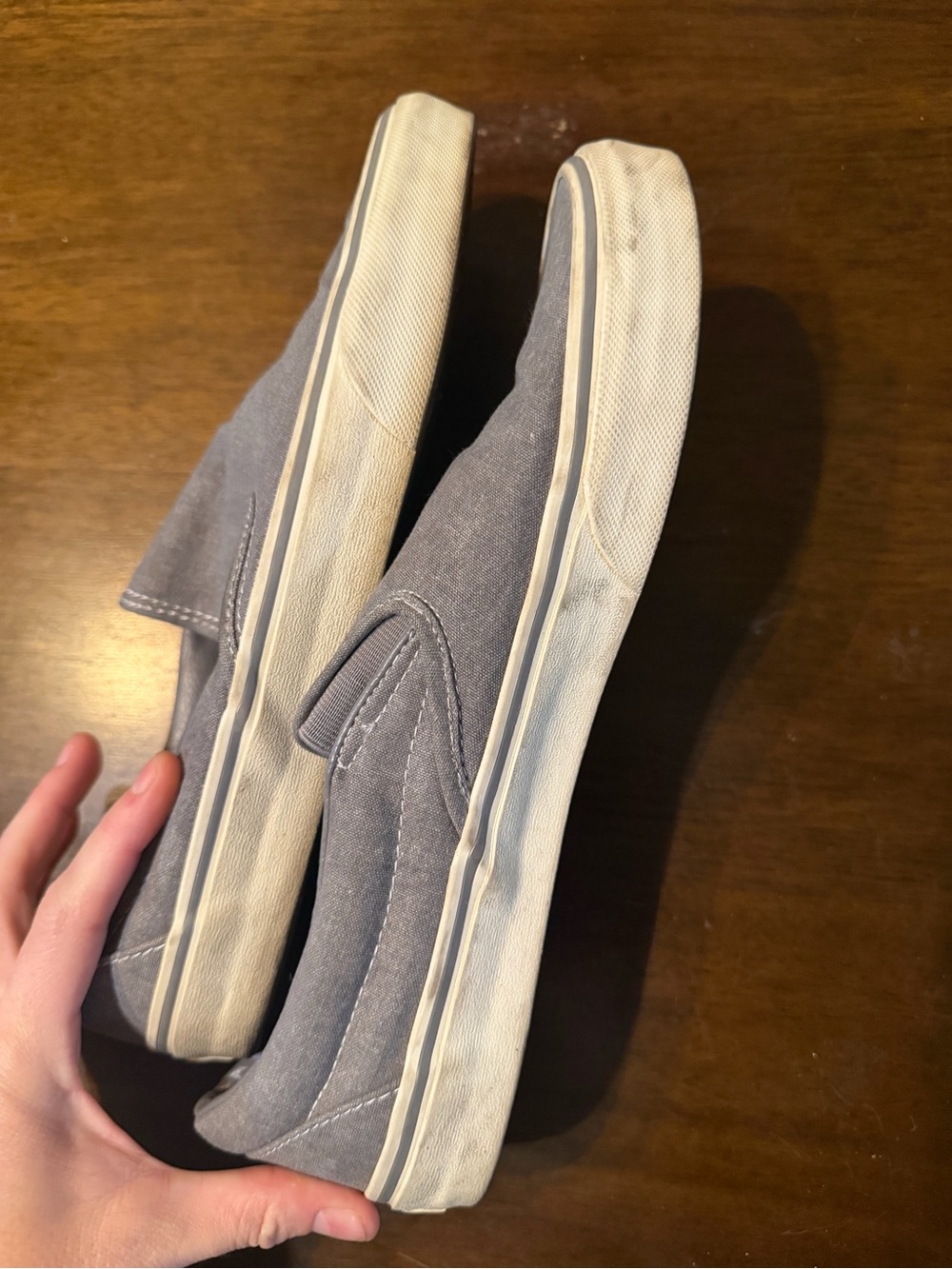 Vans Slip-On Canvas Loafers in Gray size 11.5 - Picture 4 of 14